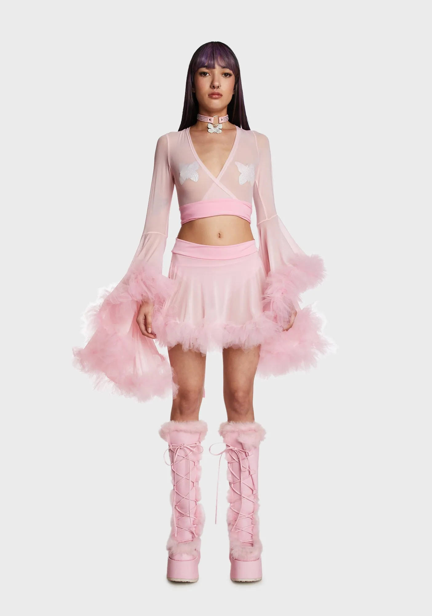 Tulle Fairy Set - Bubblegum sold by Dolls Kill