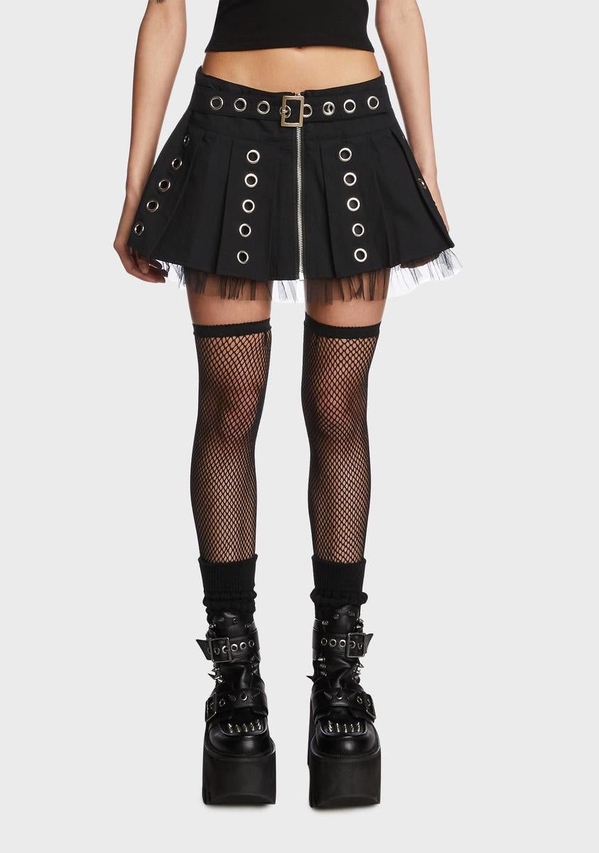 Deep Disintegration Pleated Skirt sold by Dolls Kill