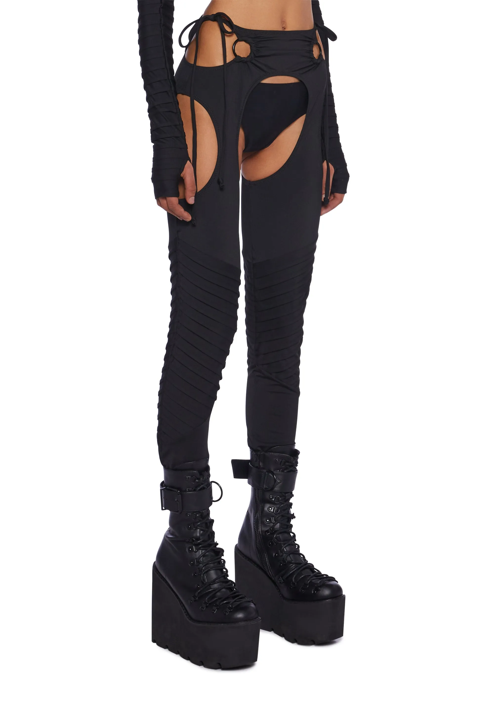 Middle Of Somewhere Skinny Chaps sold by Dolls Kill product image thumbnail 2