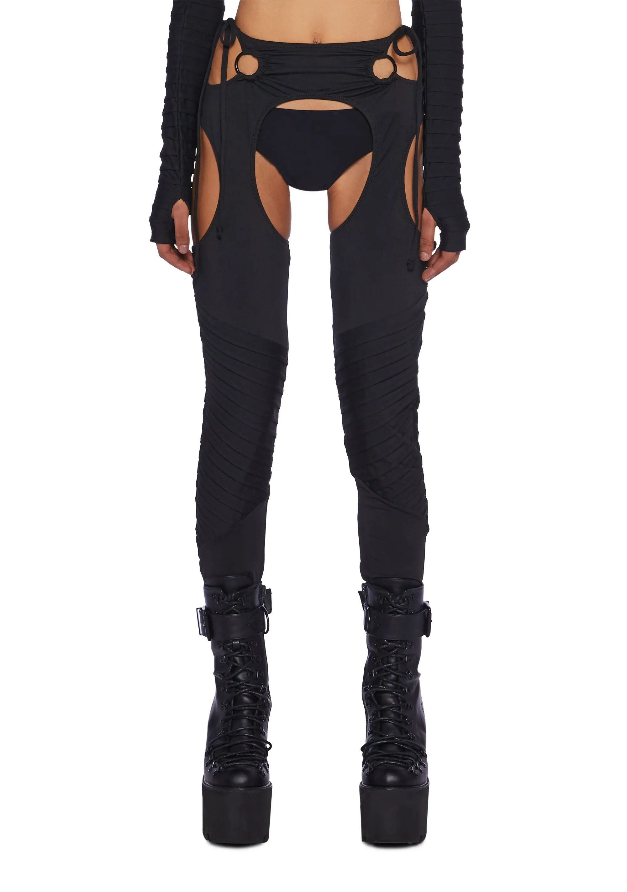 Middle Of Somewhere Skinny Chaps sold by Dolls Kill