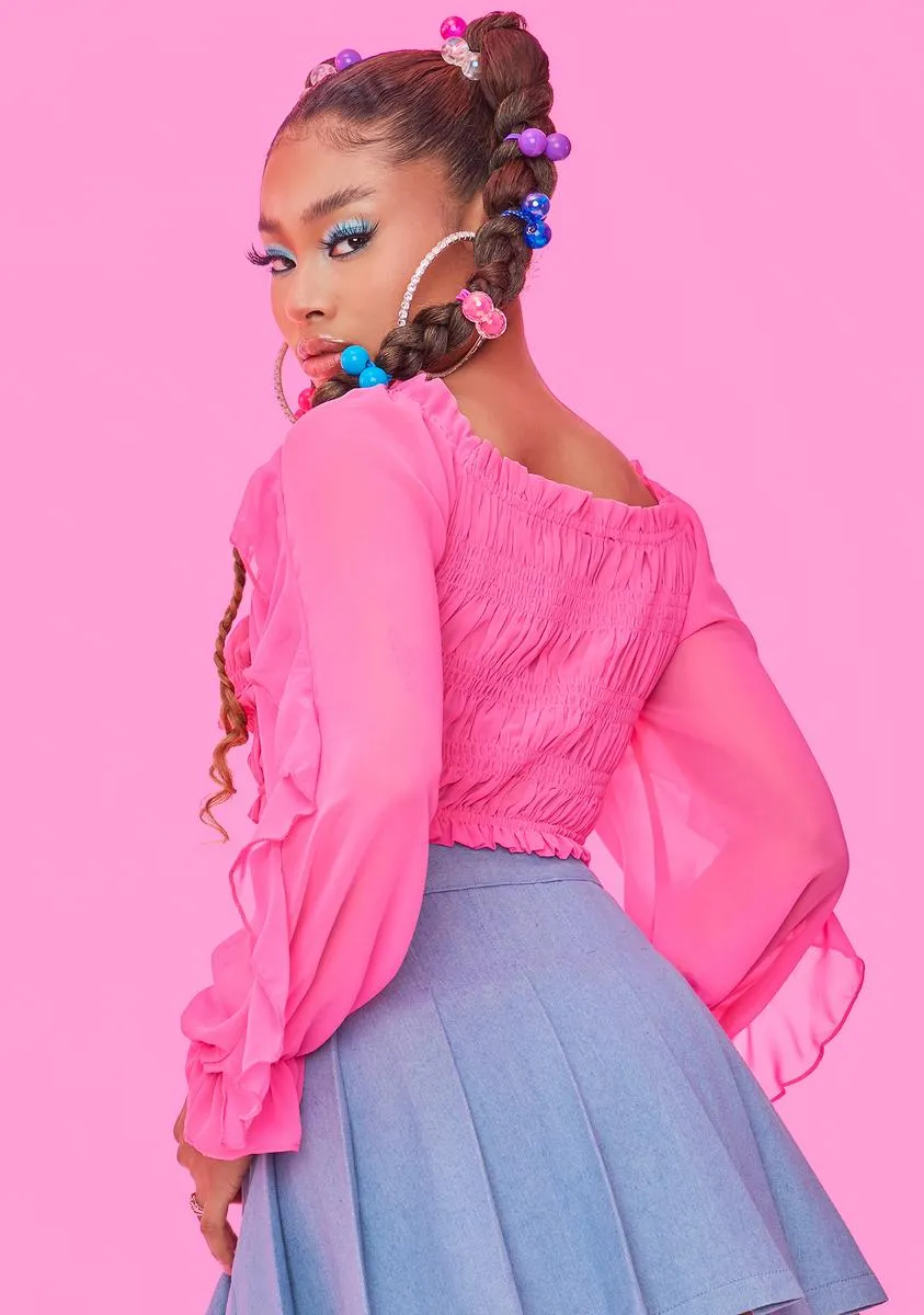 Unapologetically Me Ruffle Peasant Top sold by Dolls Kill product image thumbnail 4