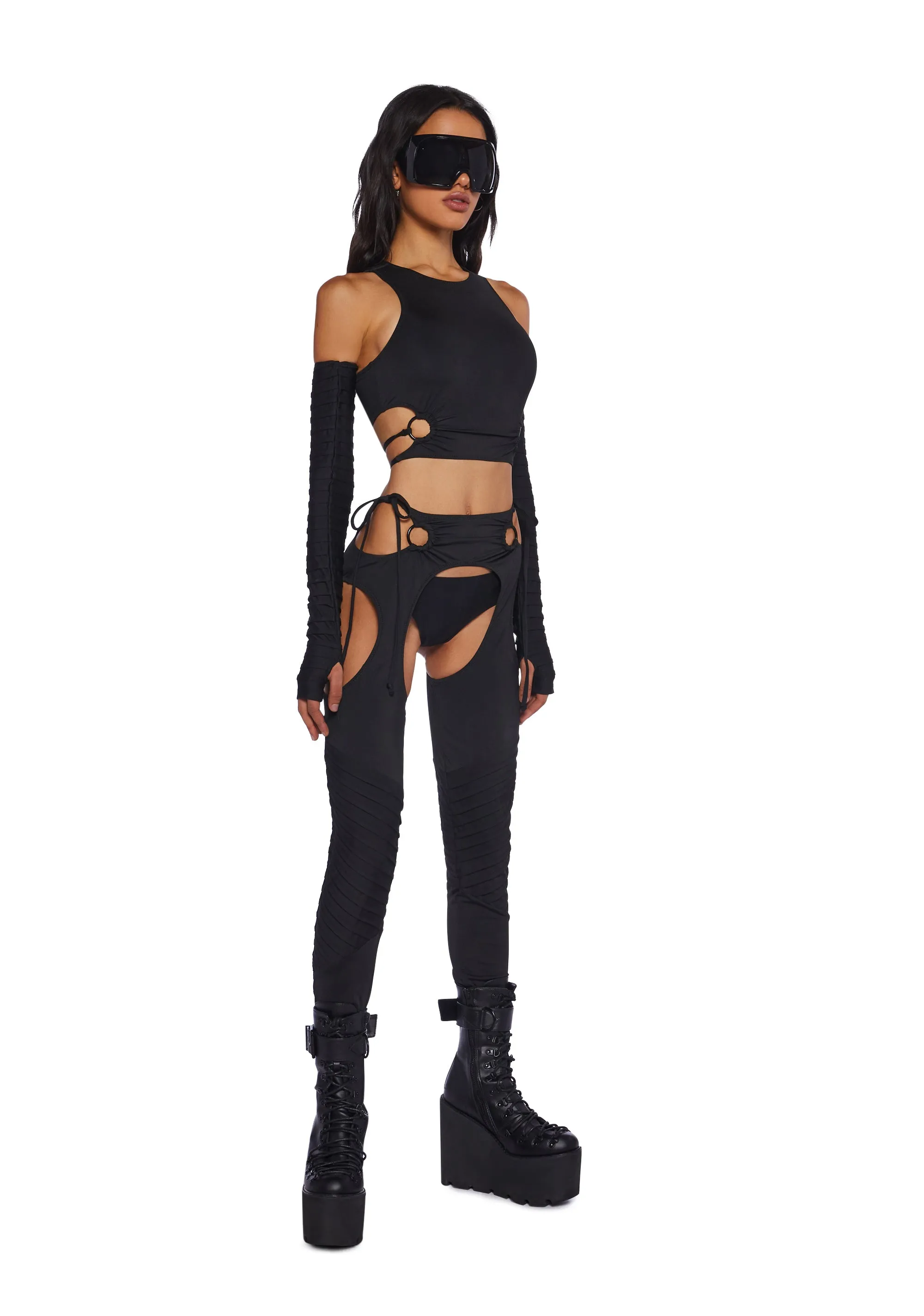 Middle Of Somewhere Skinny Chaps sold by Dolls Kill product image thumbnail 3