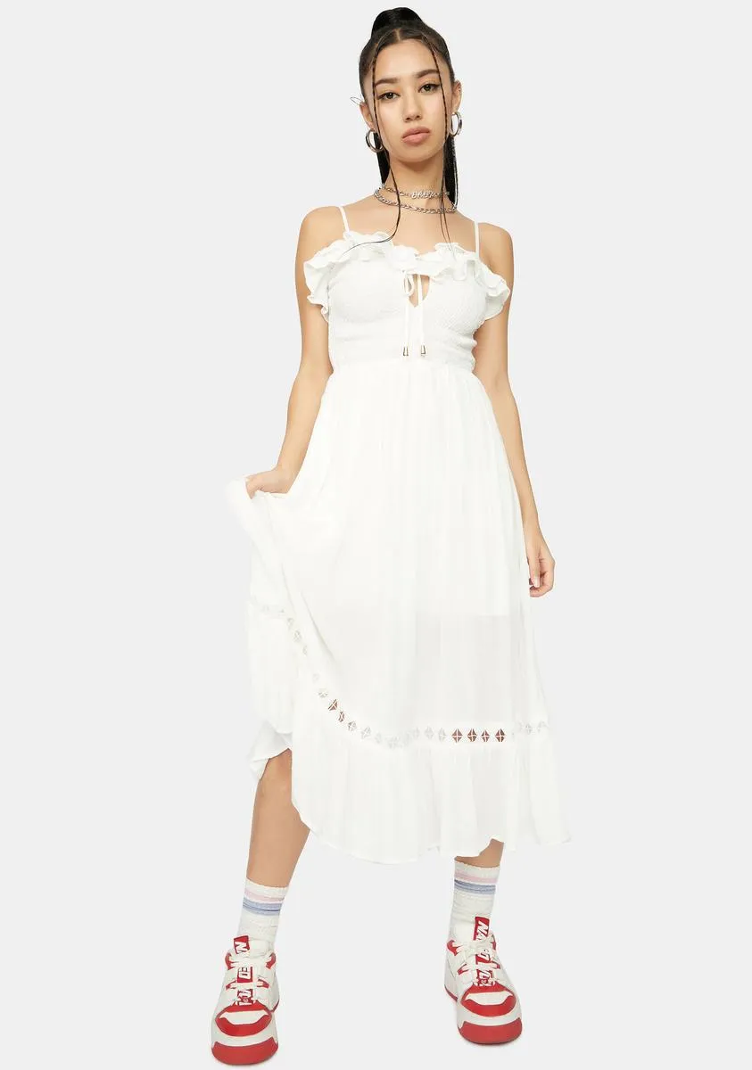 Take Me Far Away Midi Dress sold by Dolls Kill