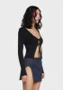 Switched Up Front Tie Top sold by Dolls Kill