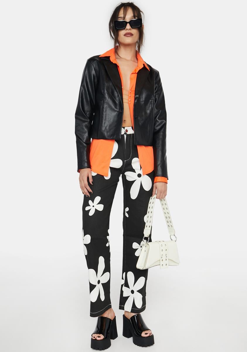 On The Rise Vegan Leather Blazer sold by Dolls Kill product image thumbnail 3