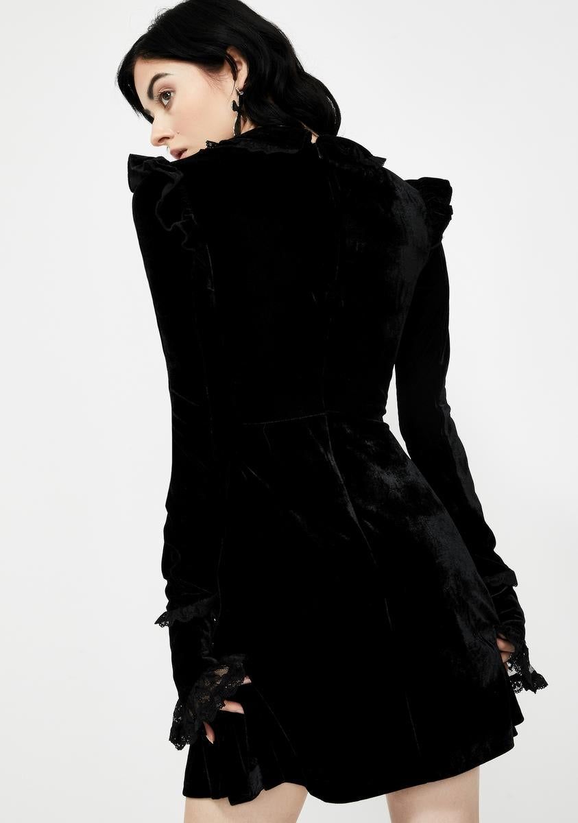 Fall From Grace Velvet Dress sold by Dolls Kill product image thumbnail 4