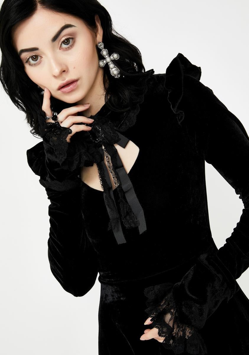 Fall From Grace Velvet Dress sold by Dolls Kill