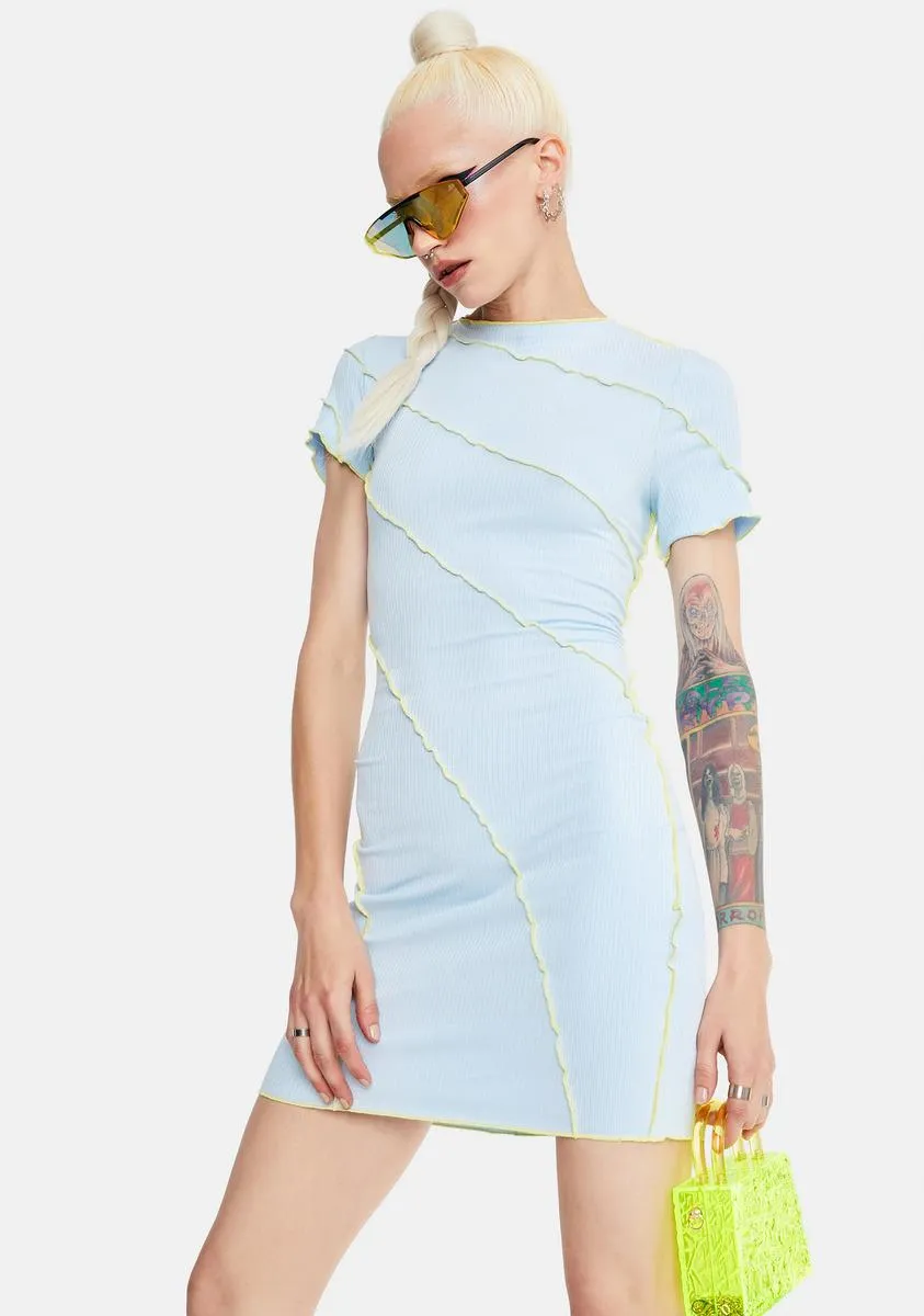 Sky Enter The Void Seamed Mini Dress sold by Dolls Kill product image thumbnail 2