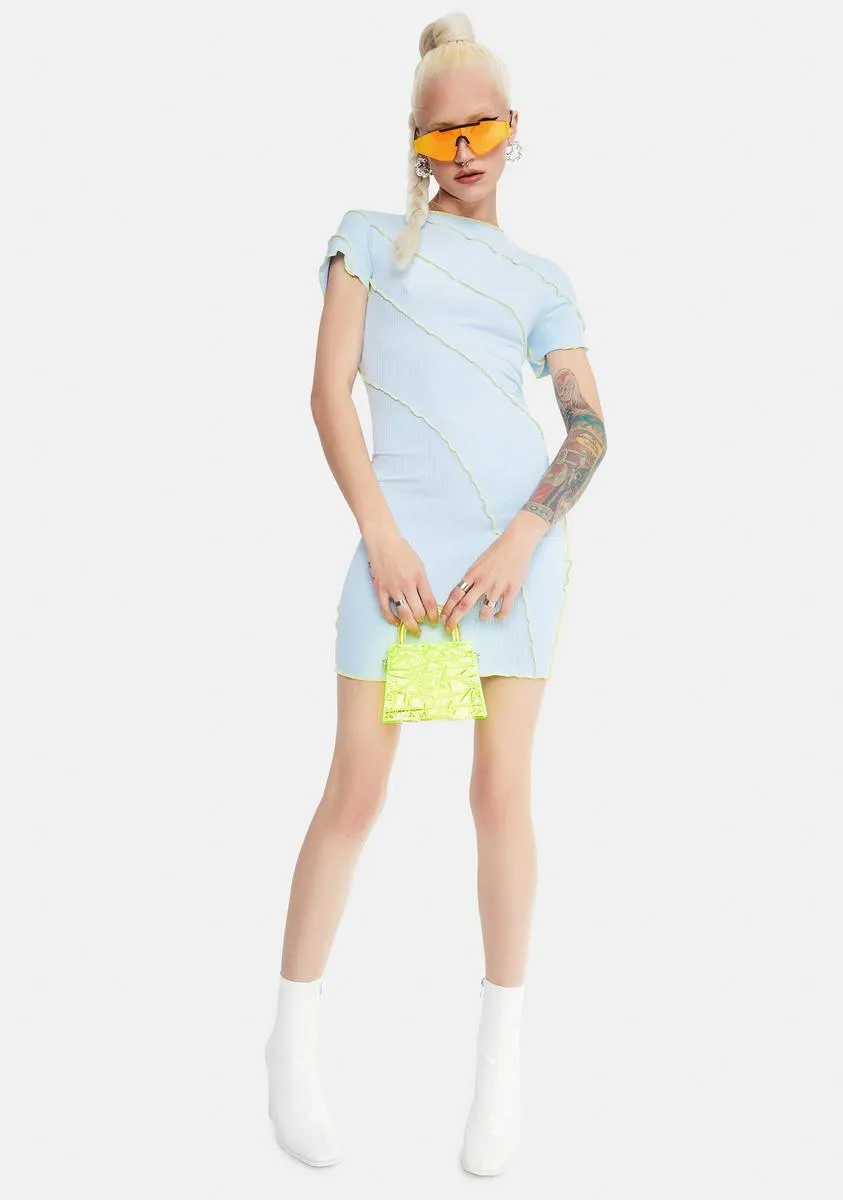 Sky Enter The Void Seamed Mini Dress sold by Dolls Kill product image thumbnail 3