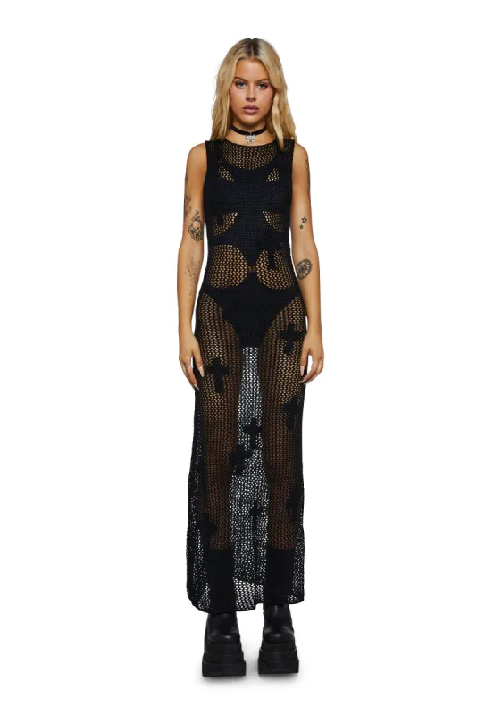 Holy Crochet Maxi Dress sold by Dolls Kill