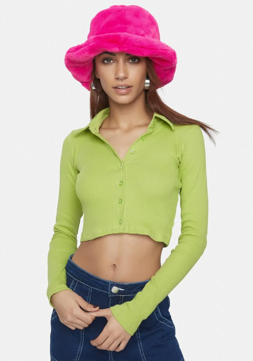 Ryals Button Up Crop Top sold by Dolls Kill