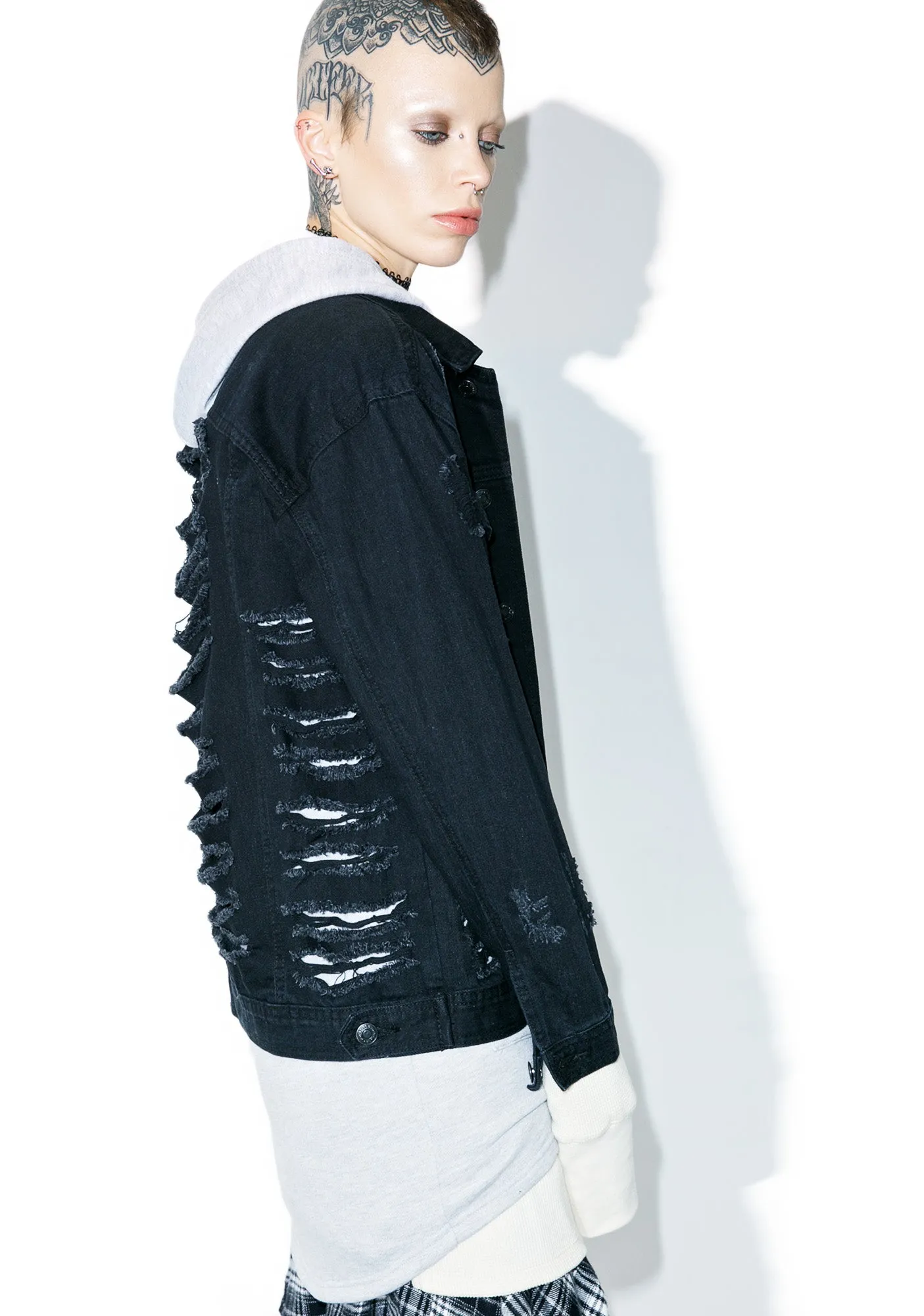 Broken Inside Denim Jacket sold by Dolls Kill product image thumbnail 2