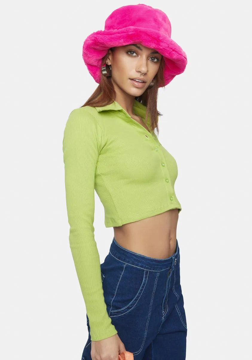 Ryals Button Up Crop Top sold by Dolls Kill product image thumbnail 2