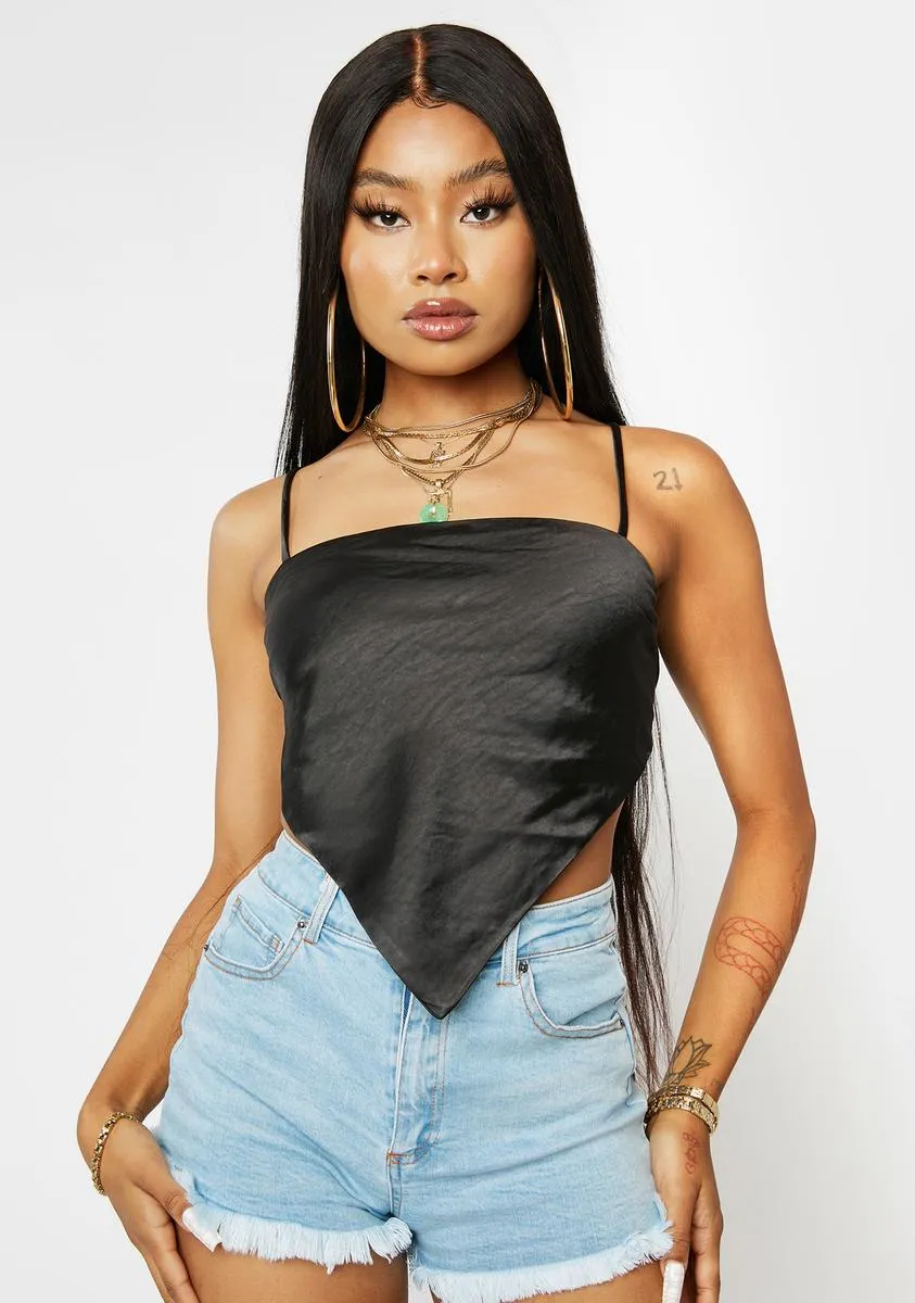 Satin Crop Top sold by Dolls Kill