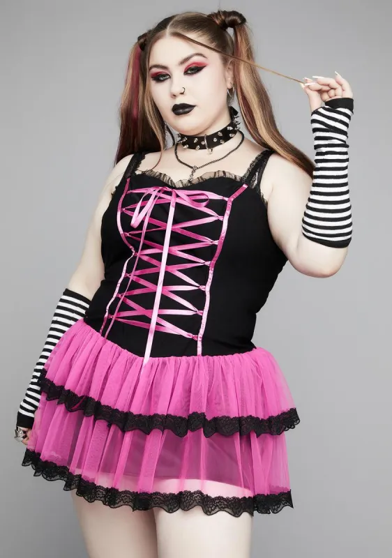 Plus Bring Me To Life Corset Dress sold by Dolls Kill