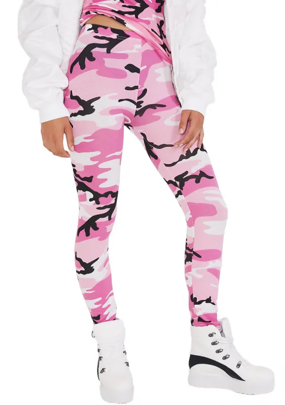 Never Surrender Camo Leggings sold by Dolls Kill