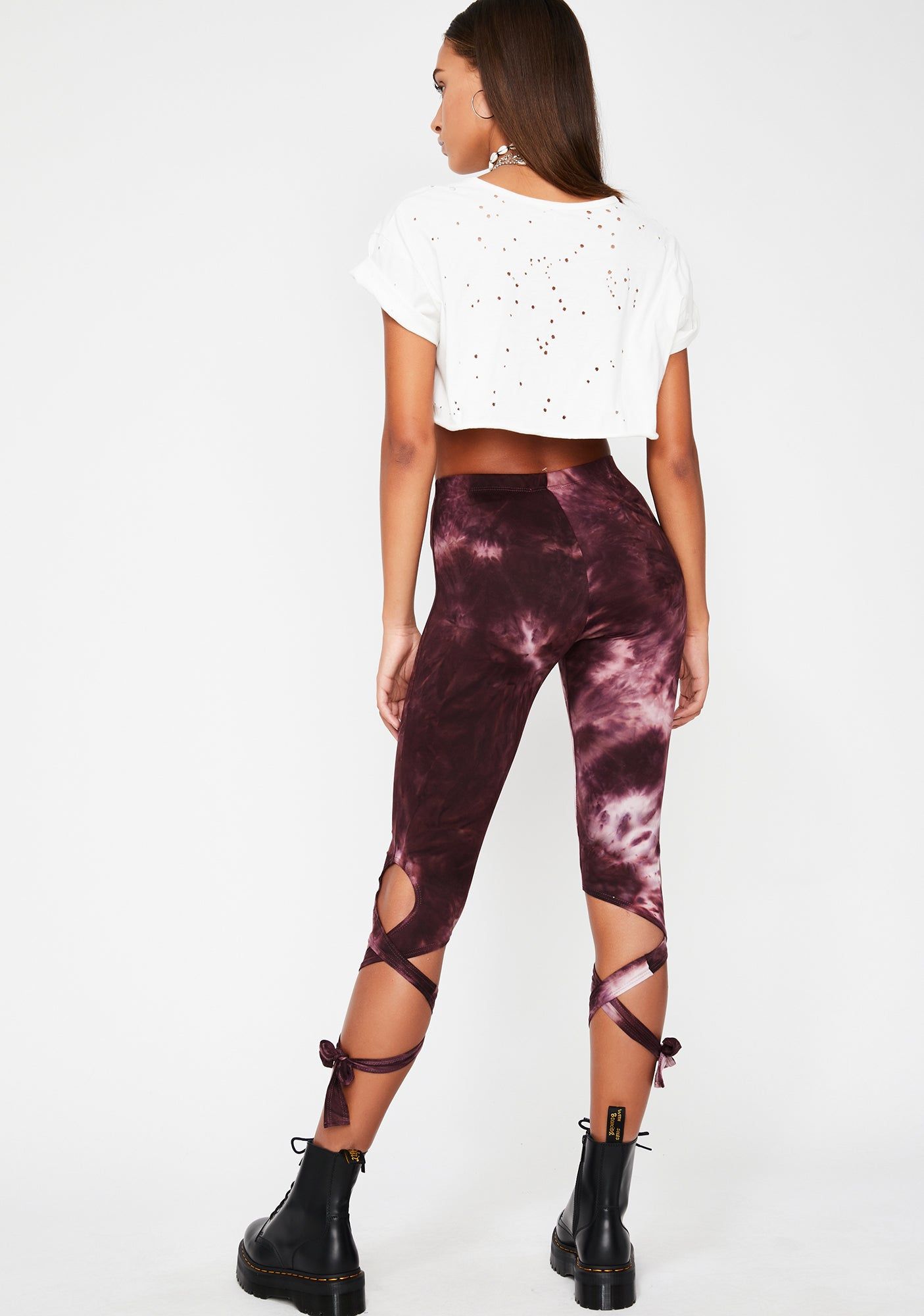 Merlot Crystalized Vibes Ballet Leggings sold by Dolls Kill product image thumbnail 4