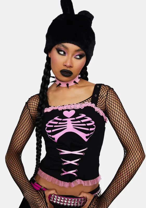 Skele Corset Top sold by Dolls Kill