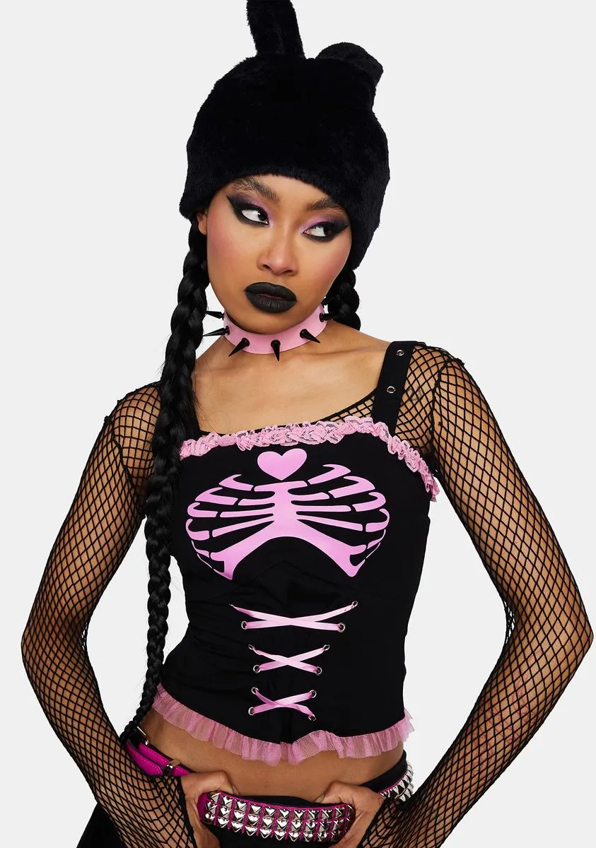 Skele Corset Top sold by Dolls Kill