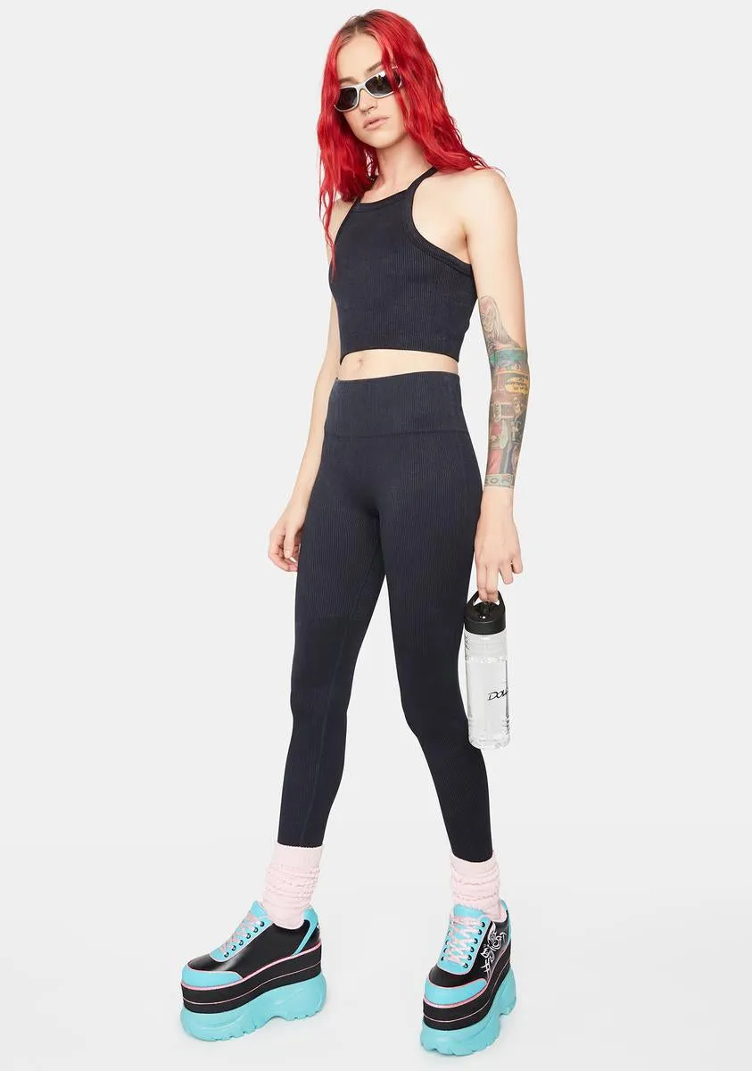 Getting Physical Ribbed Leggings sold by Dolls Kill product image thumbnail 3
