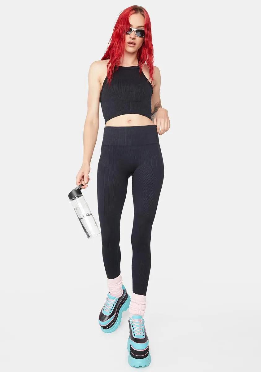 Getting Physical Ribbed Leggings sold by Dolls Kill product image thumbnail 2