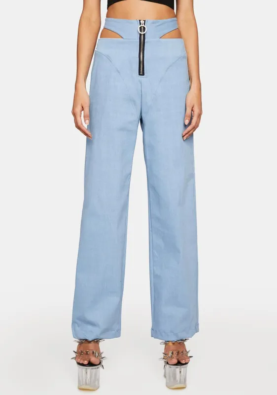 V High Waist Denim Pants sold by Dolls Kill