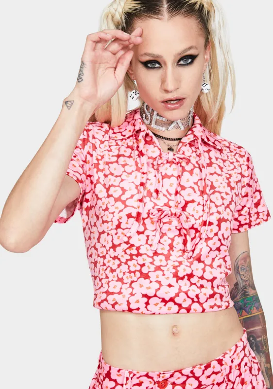 Original Floral Crop Top sold by Dolls Kill