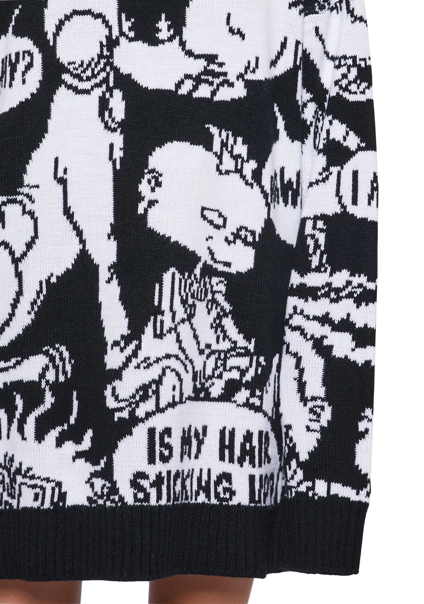 Thinking Too Much Intarsia Sweater sold by Dolls Kill product image thumbnail 5