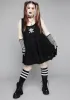 Plus Martyr Me Skull Striped Sweater Dress sold by Dolls Kill