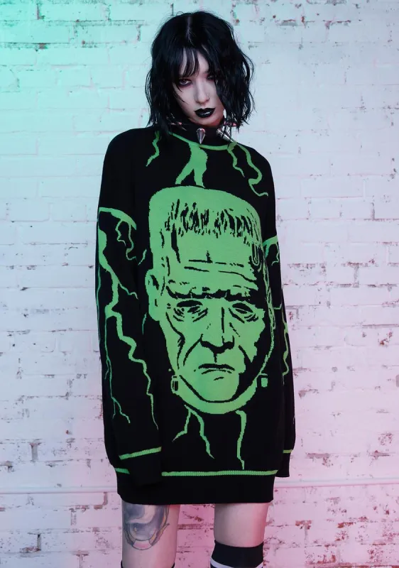It's Alive Oversized Knit Sweater sold by Dolls Kill