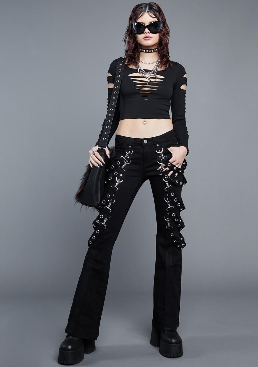 New Skin Shredded Crop Top sold by Dolls Kill product image thumbnail 3