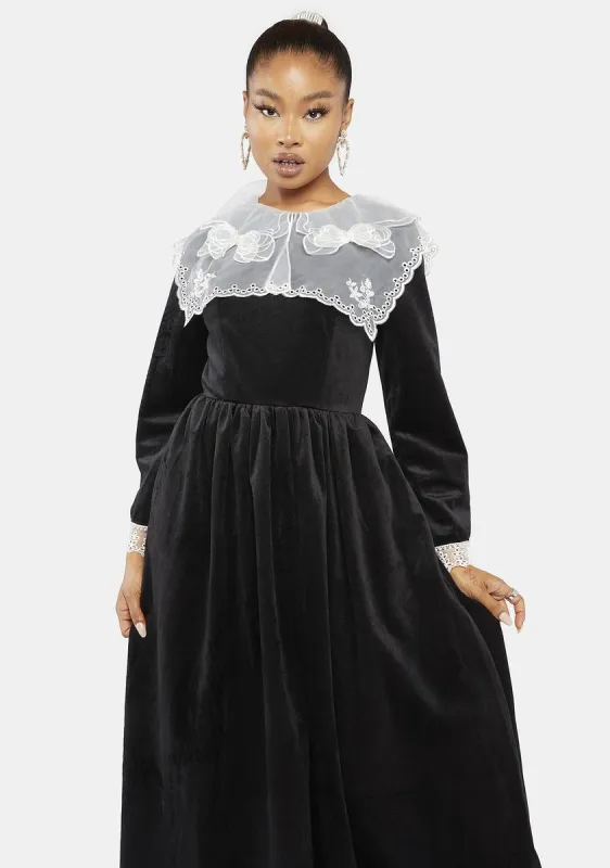 Eris Velvet Maxi Dress sold by Dolls Kill