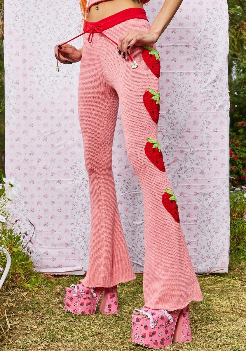Berry Sweet Crochet Pants sold by Dolls Kill