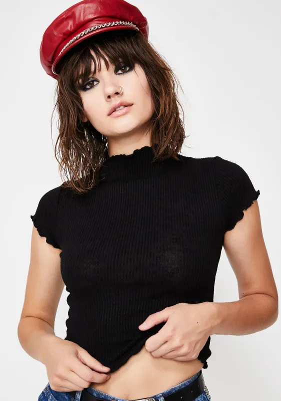 Onyx Above Average Crop Top sold by Dolls Kill