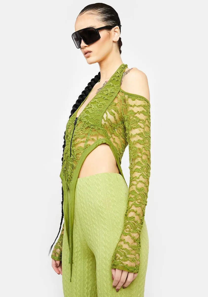 Jealous Desire Zip Up Lace Top sold by Dolls Kill product image thumbnail 2