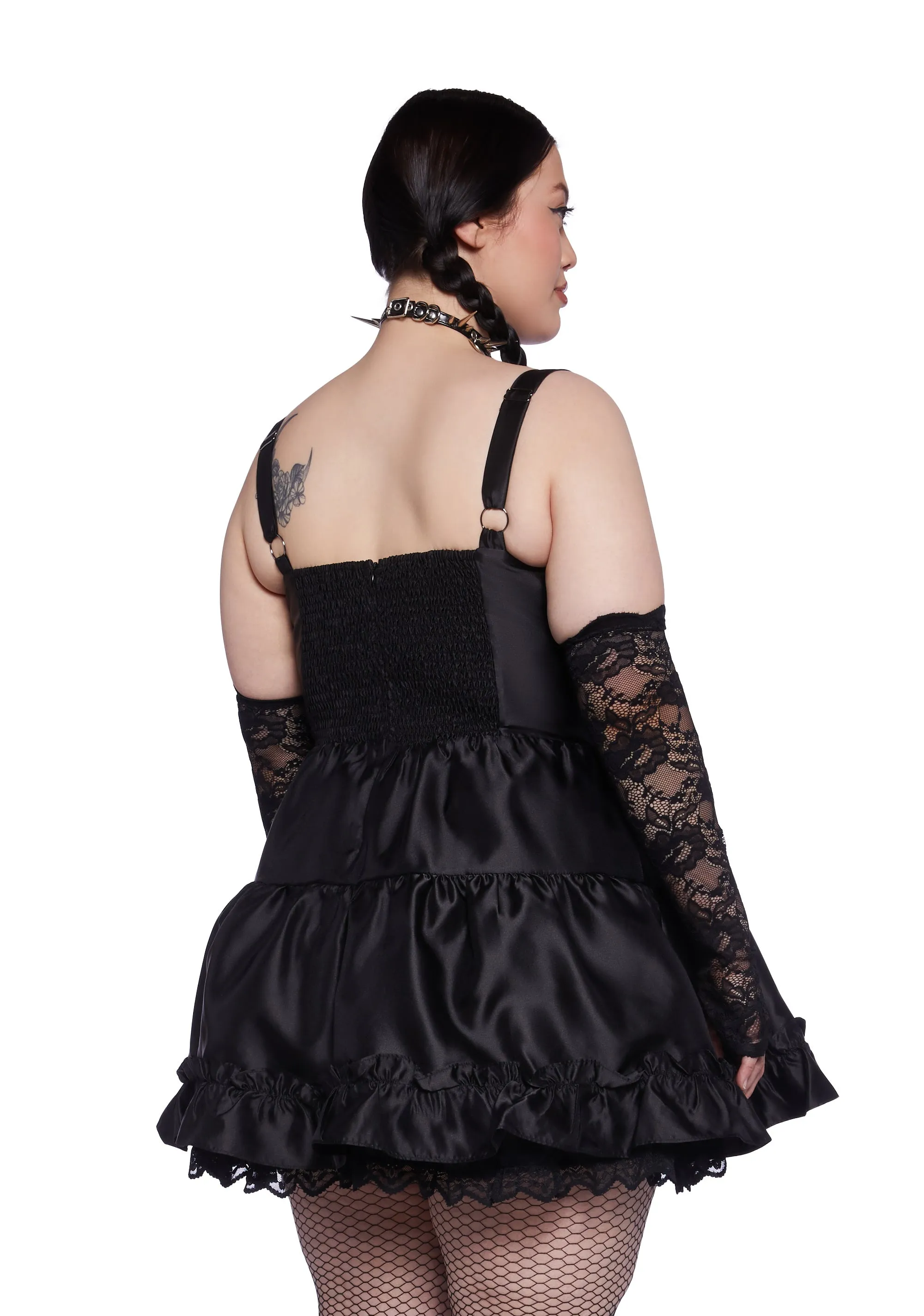 Plus Love You More Mini Dress And Gloves Set sold by Dolls Kill product image thumbnail 4