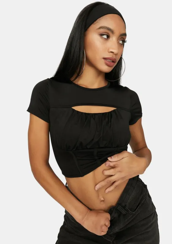 Ink Call Ya Later Corset Bra Crop Top sold by Dolls Kill