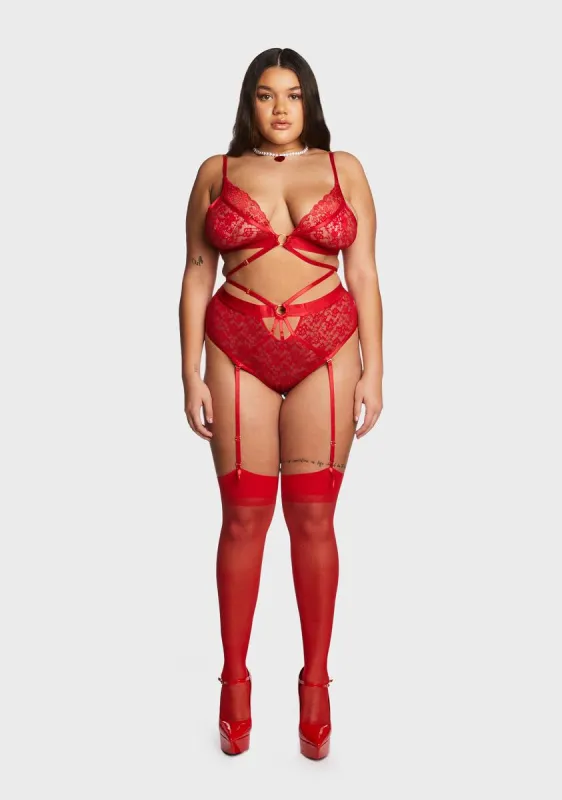 Plus Swanky Nights Lingerie Set sold by Dolls Kill