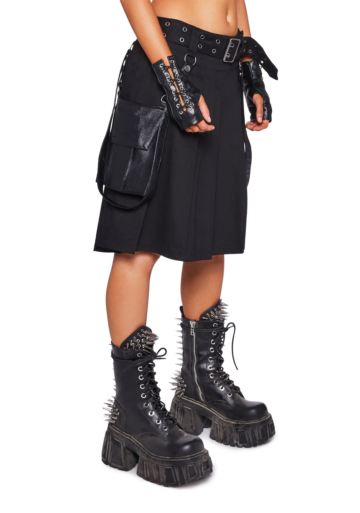 Roamer's Relic Unisex Cargo Kilt sold by Dolls Kill product image thumbnail 3