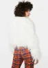 Ivory Exclude You Faux Fur Jacket sold by Dolls Kill