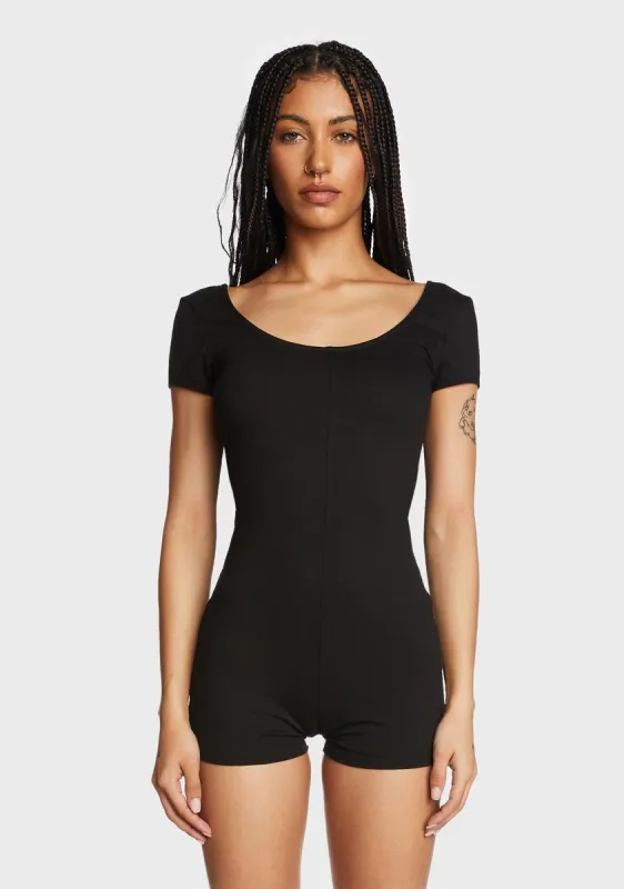 Annika Scoop Neck Ribbed Romper sold by Dolls Kill