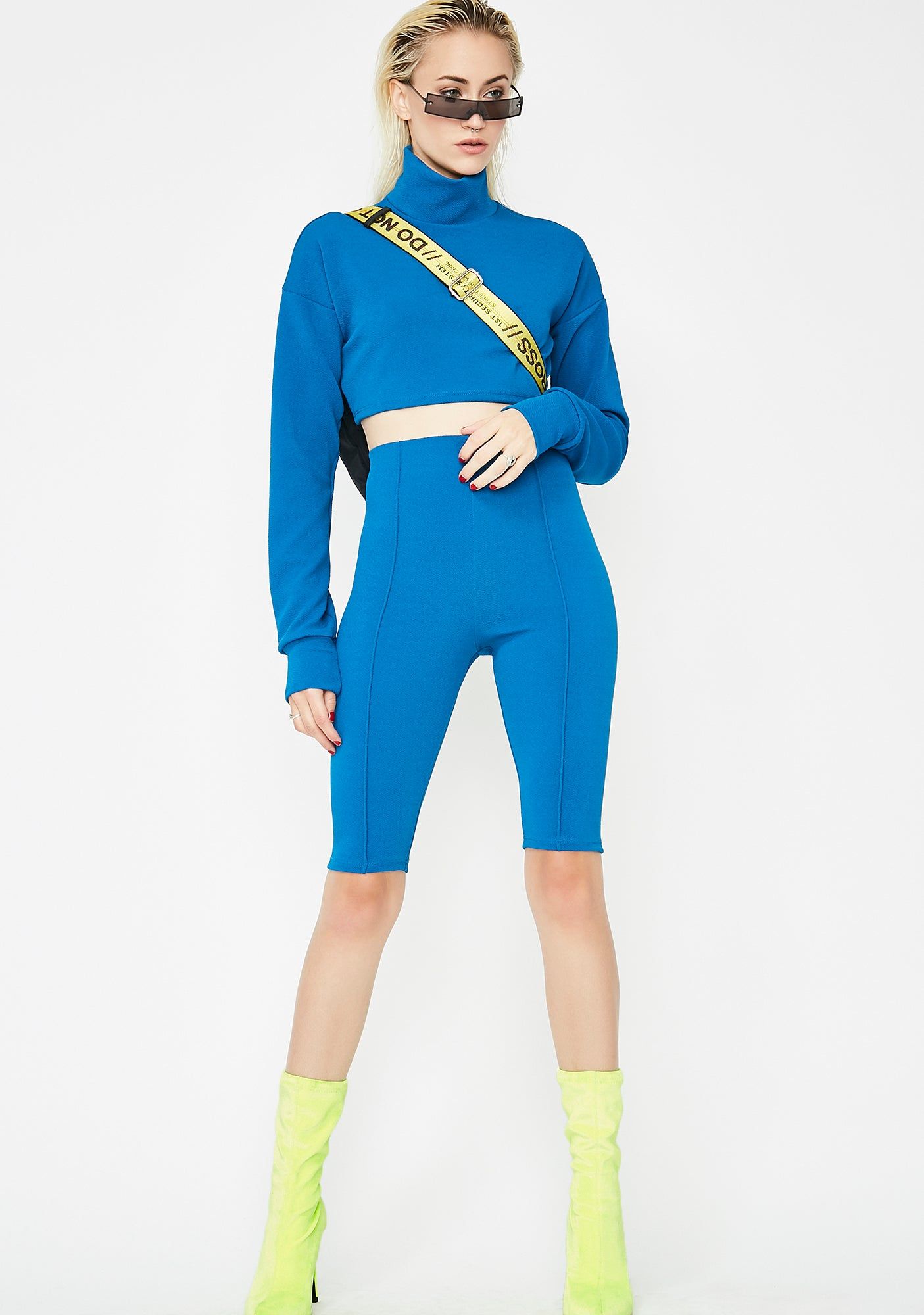 Cobalt Say Less Biker Shorts Set sold by Dolls Kill product image thumbnail 3