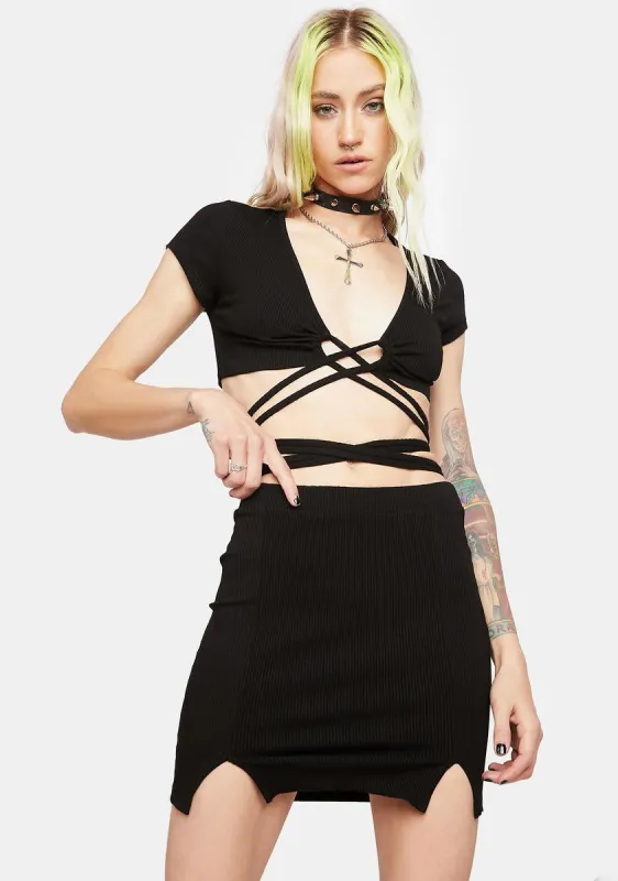 Nothing But Fun Strappy Skirt Set sold by Dolls Kill