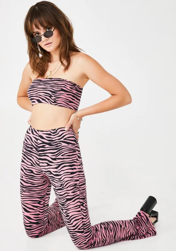 Zebra Pink Jeevan Twinset sold by Dolls Kill