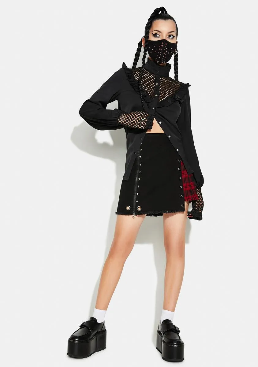 Gothic Style Mesh Chiffon Shirt sold by Dolls Kill product image thumbnail 3