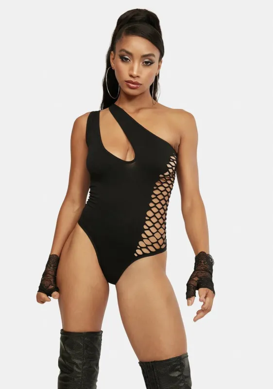 Make Me Smile Fishnet Bodysuit sold by Dolls Kill