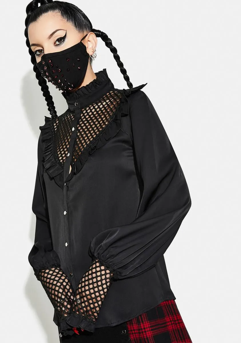 Gothic Style Mesh Chiffon Shirt sold by Dolls Kill product image thumbnail 2