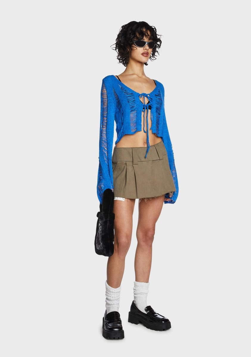 Cobalt Grunge Redemption Distressed Cardigan sold by Dolls Kill product image thumbnail 5