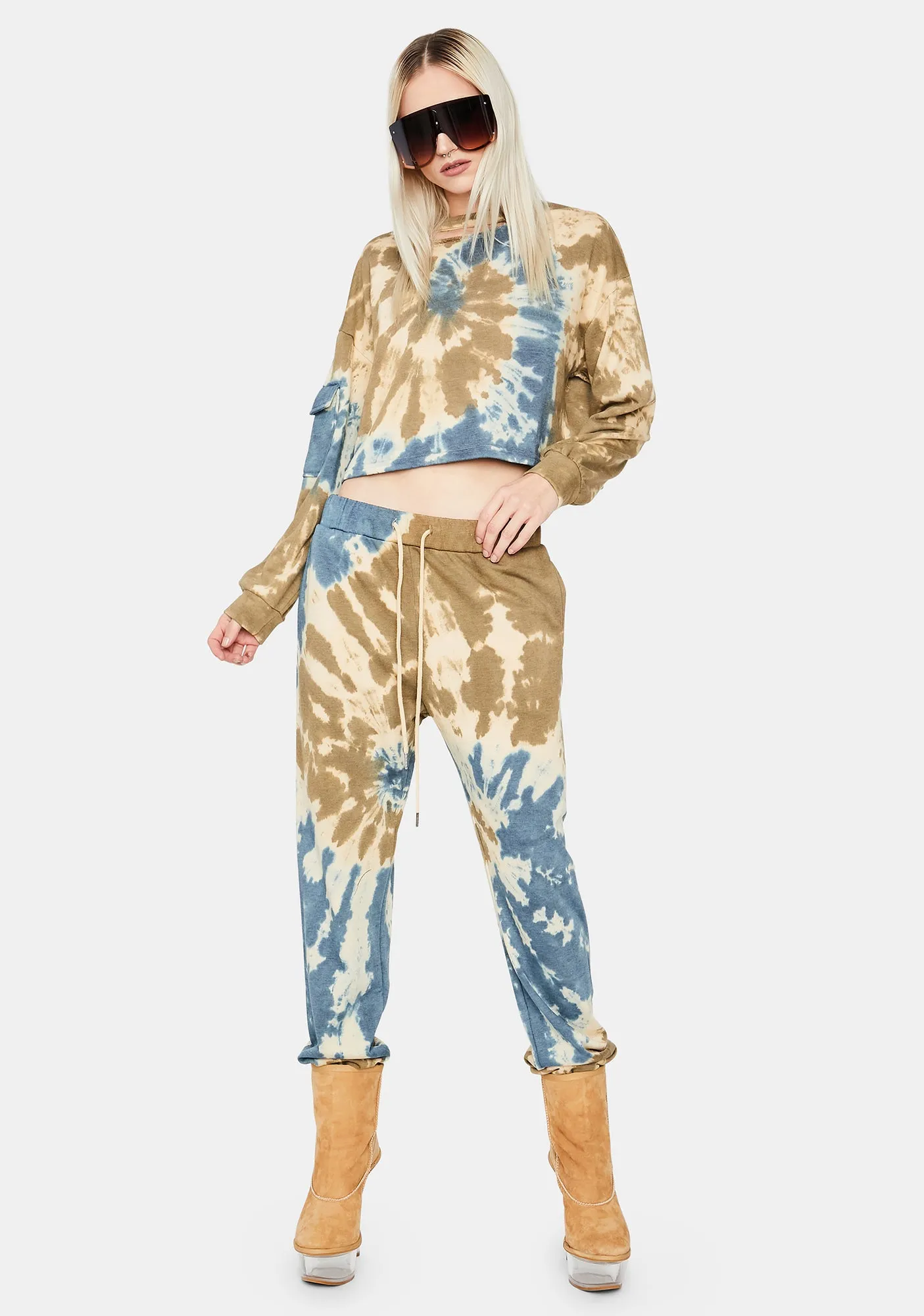 Hope You're Happy Tie Dye Sweatshirt sold by Dolls Kill product image thumbnail 4