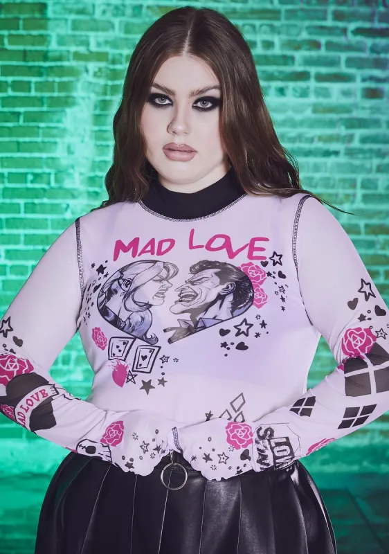 Plus Mad For Each Other Mesh Top sold by Dolls Kill